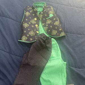 NEW.  Fancy Baby Boy Kurta 4 piece set.  Beautiful color combination